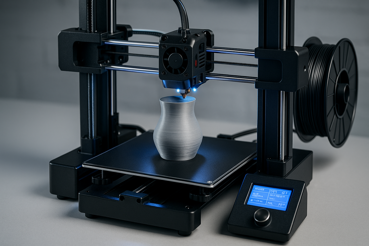 a 3d printer working
